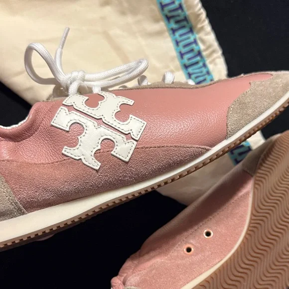 Tory Burch Pink and Cream Sneakers - Picture 6 of 8